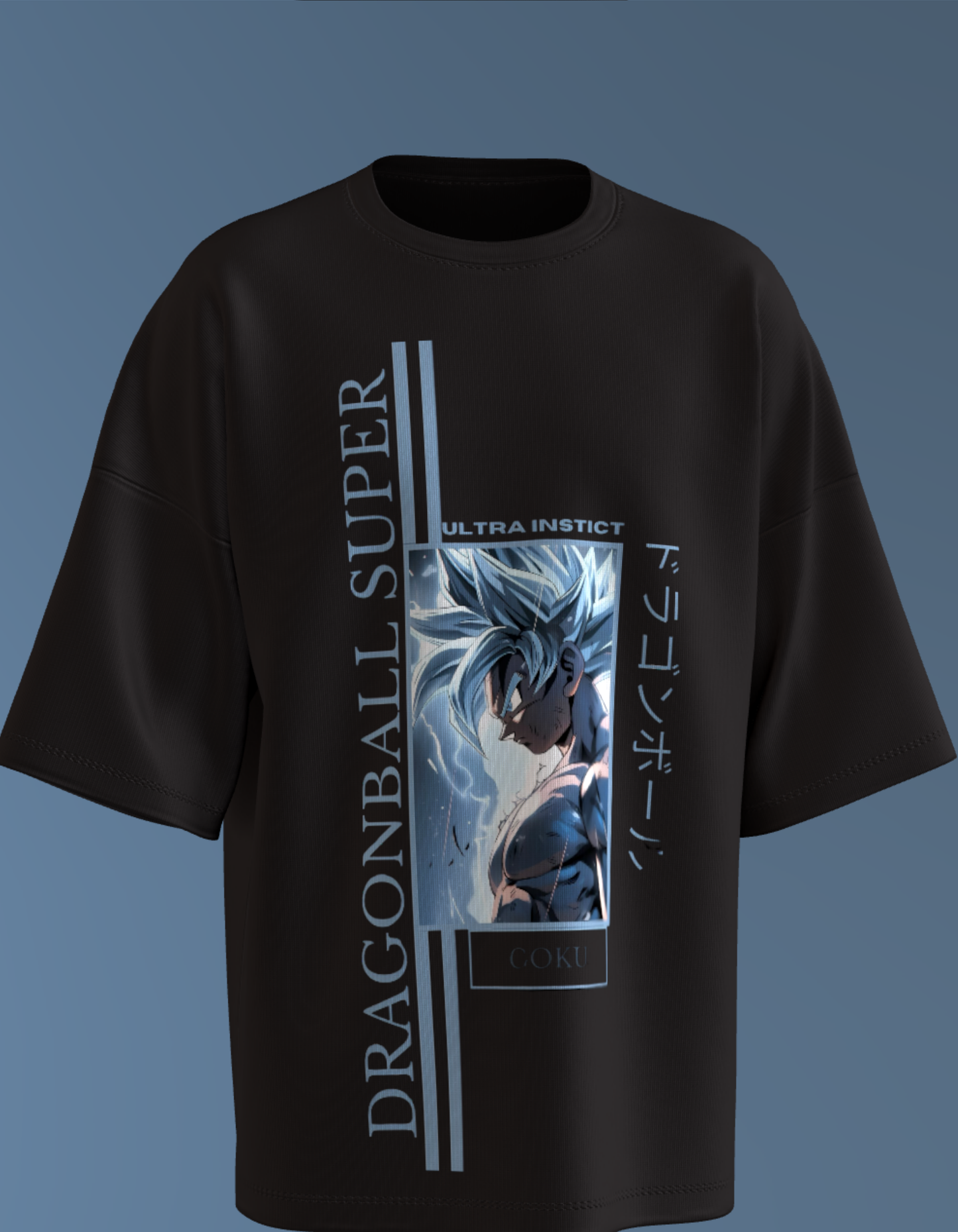 Oversized Anime T-Shirt Level 1: Dragon Ball Super "Ultra Instinct Goku"