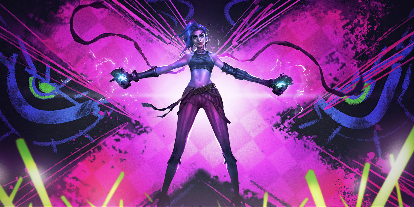 Extra Large Mouse Pad - Arcane Jinx Lightning