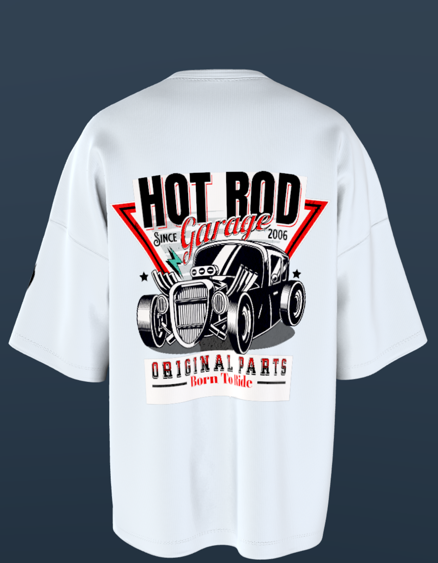 Oversized Premium Cotton T-Shirts -Hot Rod Garage