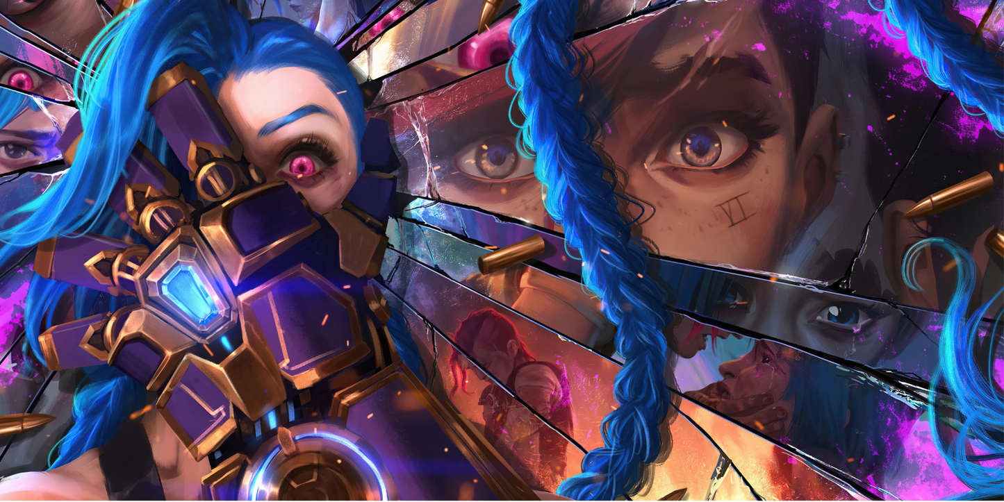 Extra Large Mouse Pad - Arcane Jinx Broken Mirror