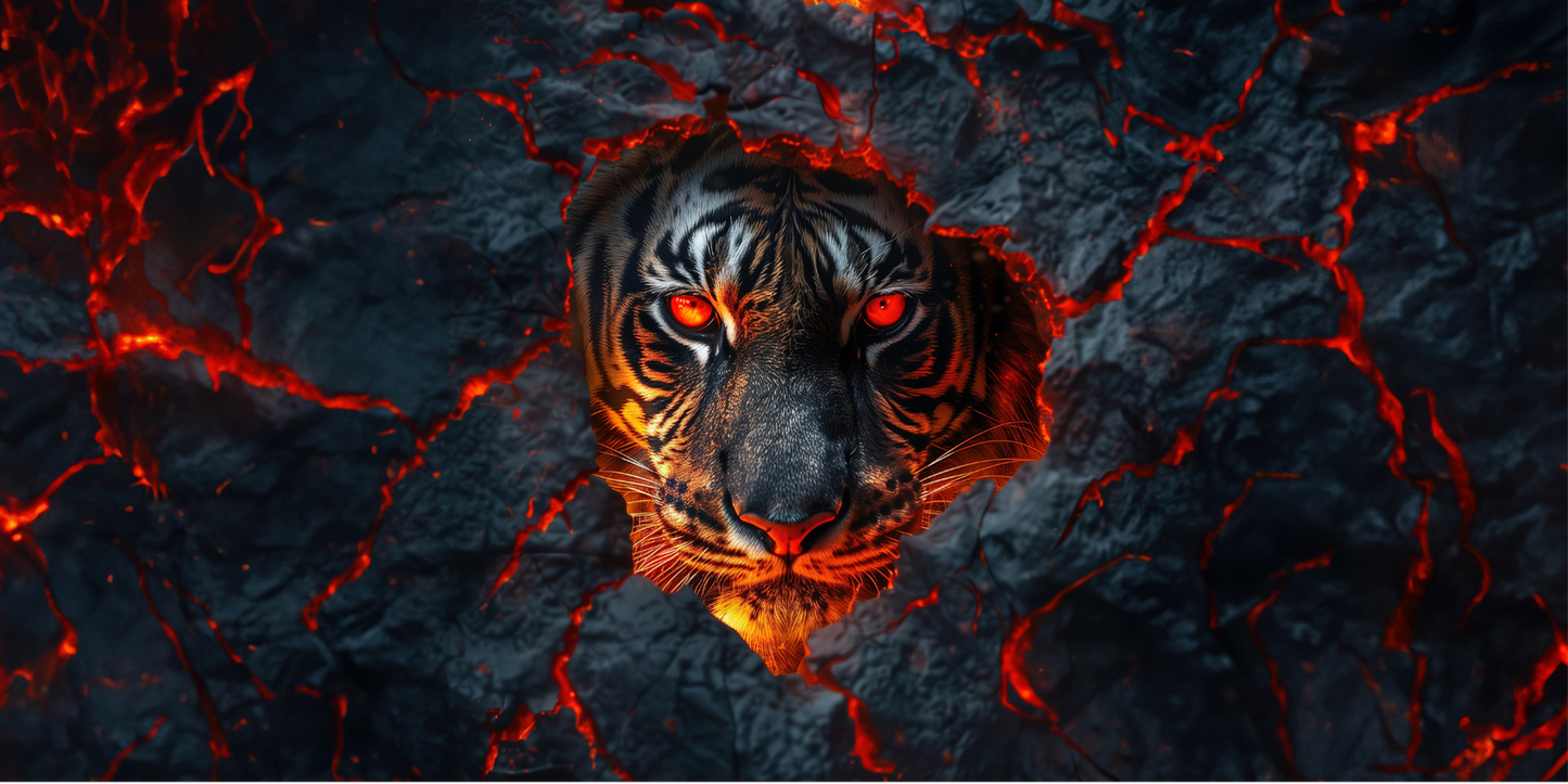 Extra Large Mouse Pad - Lava Tiger