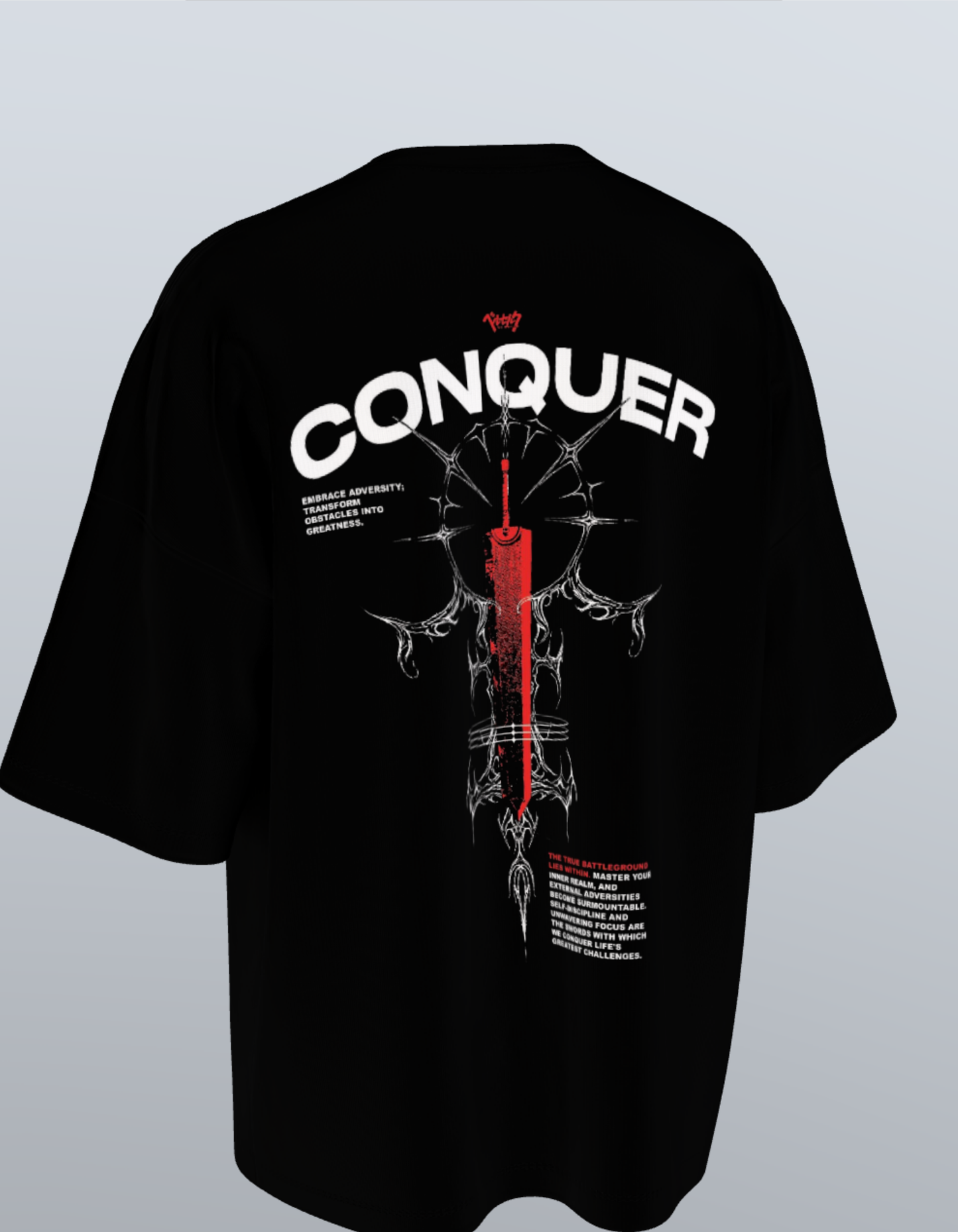 Oversized Anime T-Shirt Level 1: Conquer