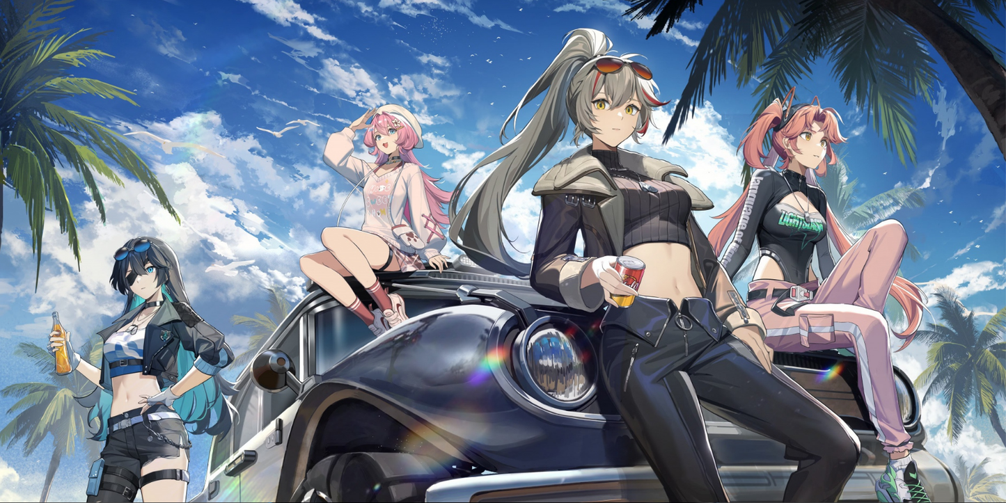 Extra Large Mouse Pad - Summer Anime Girls