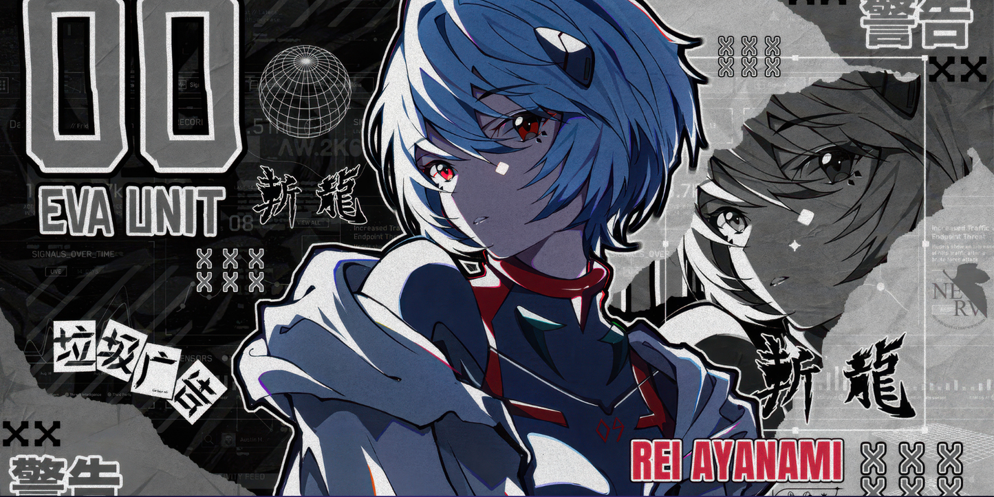 Extra Large Mouse Pad - Neon Genesis Evangelion Rei Ayanami