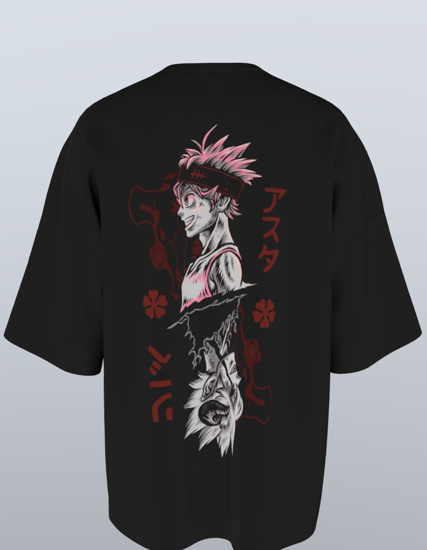 Oversized Anime T-Shirt Level 1 : Black Clover "Asta & Liebe"