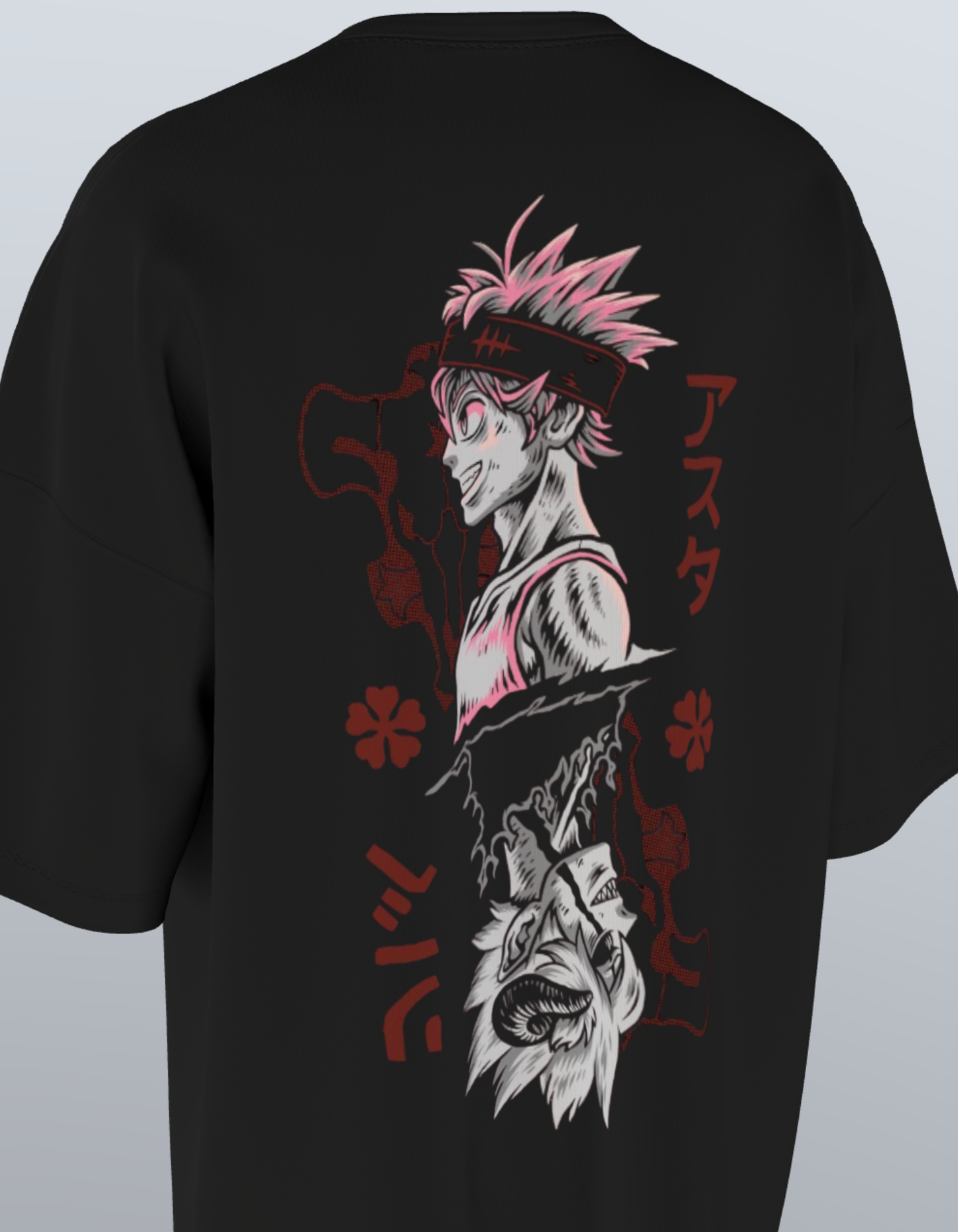 Oversized Anime T-Shirt Level 1 : Black Clover "Asta & Liebe"