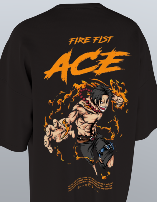 Oversized Anime T-Shirt Level 1: Portgas D. Ace "Fire Fist"