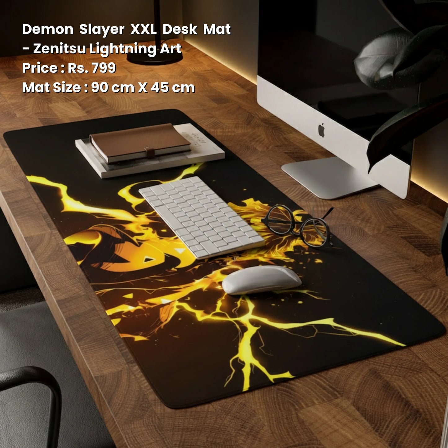 Zenitsu Lightning Art - Demon Slayer XXL Desk Mat