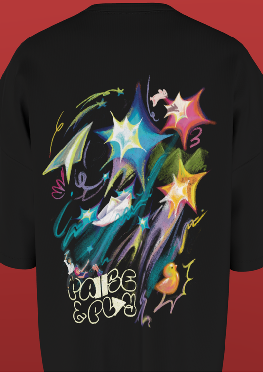 NIFT HYDERABAD - PAUSE & PLAY - PREMIUM 220 GSM OVERSIZE T-SHIRT