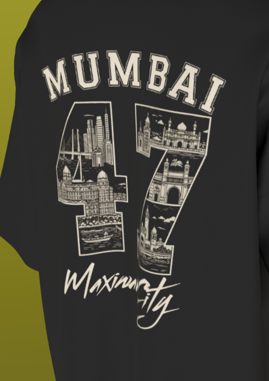 TEDX CRCE -MUMBAI 47 - PREMIUM 240 GSM OVERSIZE T-SHIRT - BLACK