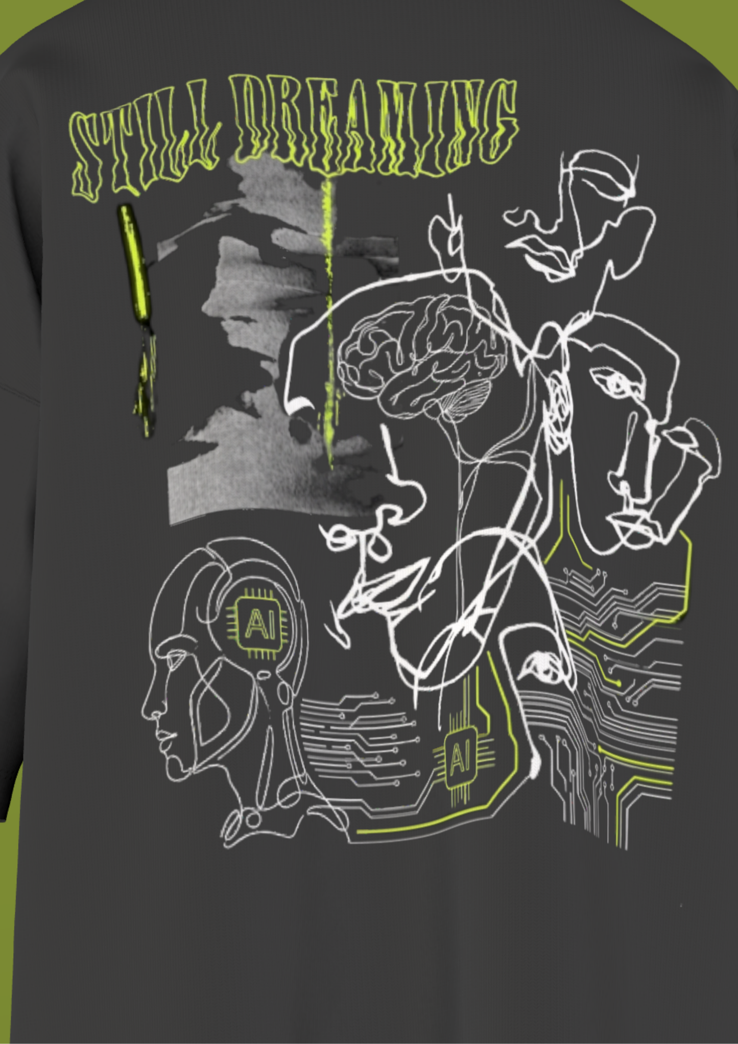 NIT SIKKIM - BLACK DREAMING - PREMIUM 220 GSM OVERSIZE T-SHIRT