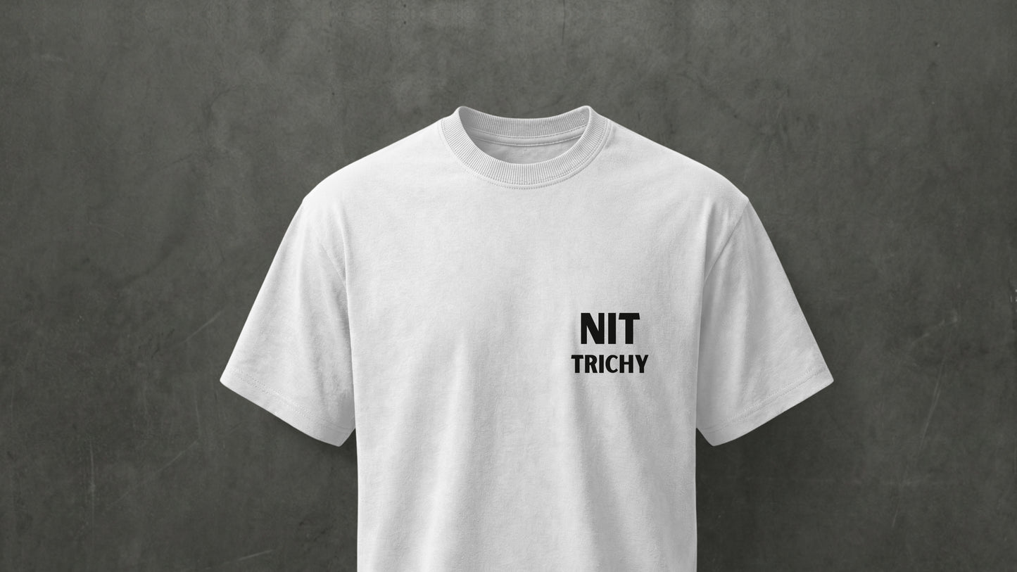 NIT TRICHY - MINIMILISTIC - PREMIUM 200 GSM REG FIT T-SHIRT - WHITE