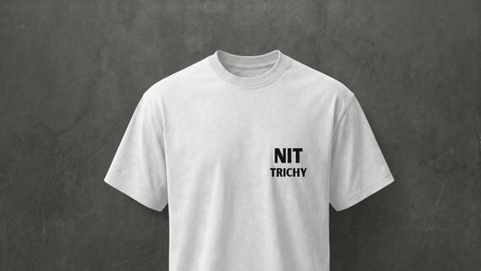 NIT TRICHY - MINIMILISTIC - PREMIUM 200 GSM REG FIT T-SHIRT - WHITE