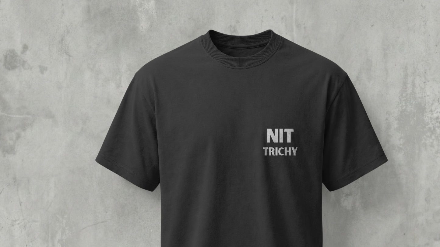 NIT TRICHY - MINIMILISTIC - PREMIUM 200 GSM REG FIT T-SHIRT - BLACK