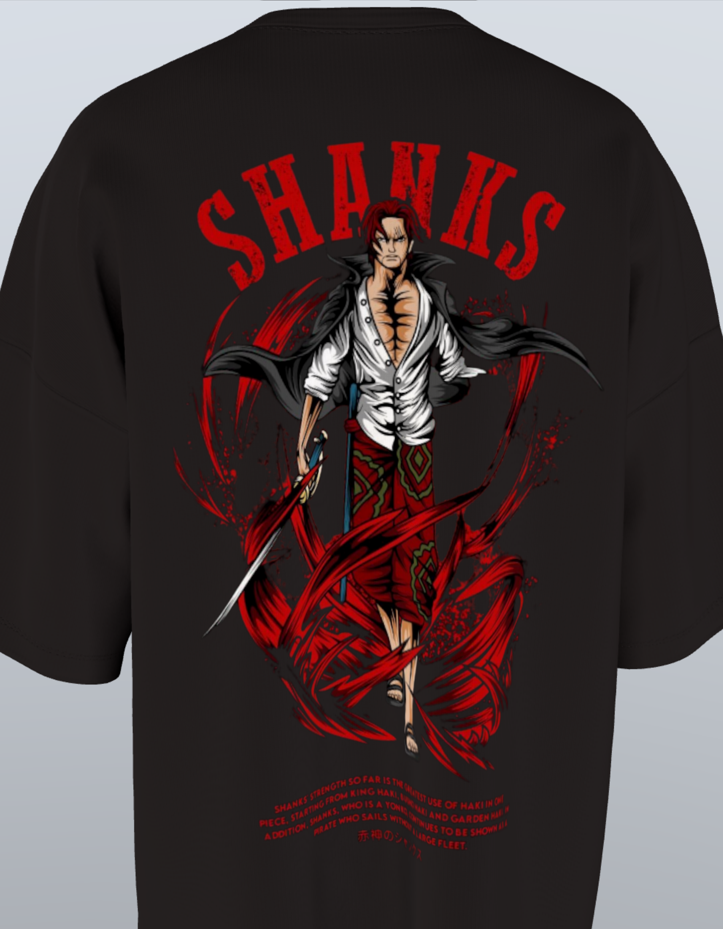 Oversized Anime T-Shirt Level 1: Shanks "Red-Haired"