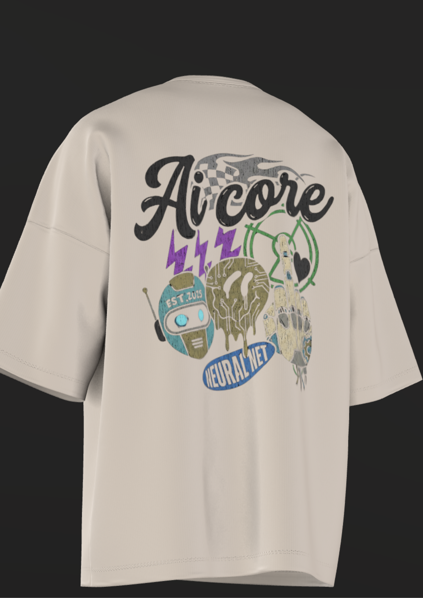 NIT SIKKIM - OFF WHITE CORE - PREMIUM 240 GSM OVERSIZE T-SHIRT