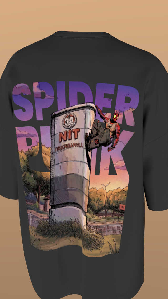 NIT TRICHY - PREMIUM OZ 240 GSM OFF BLACK - SPIDER PUNK