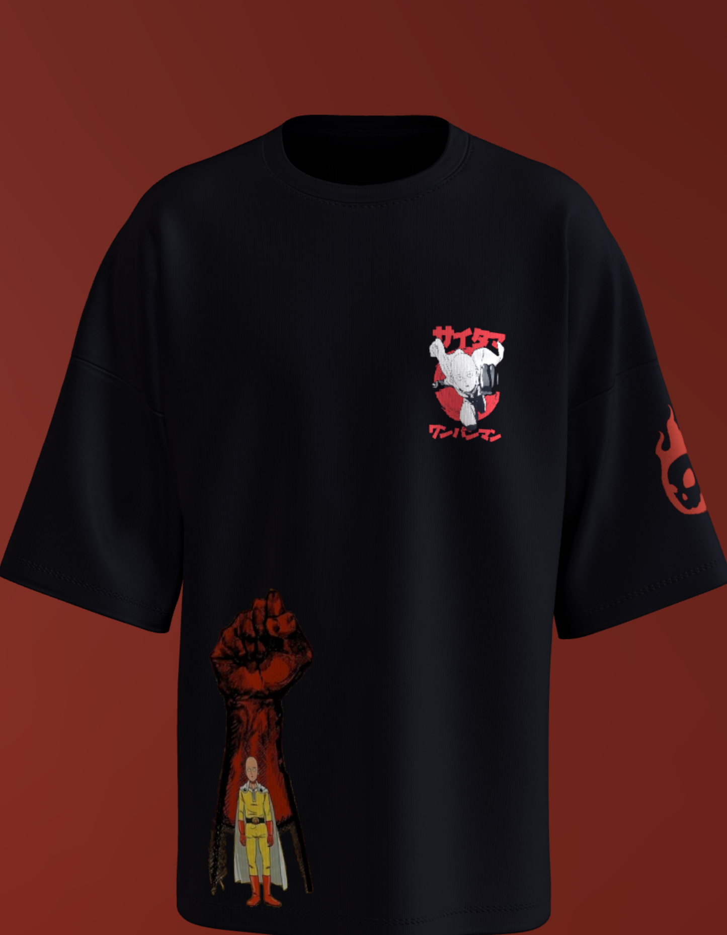Oversized Anime T-Shirt Level 1: One-Punch Man "Saitama Fist"