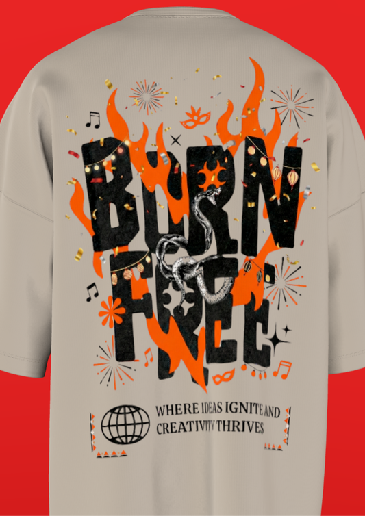 NIT NAGALAND - EKARIKTHIN - THE OFF WHITE BURN - PREMIUM 240 GSM OZ T-SHIRT
