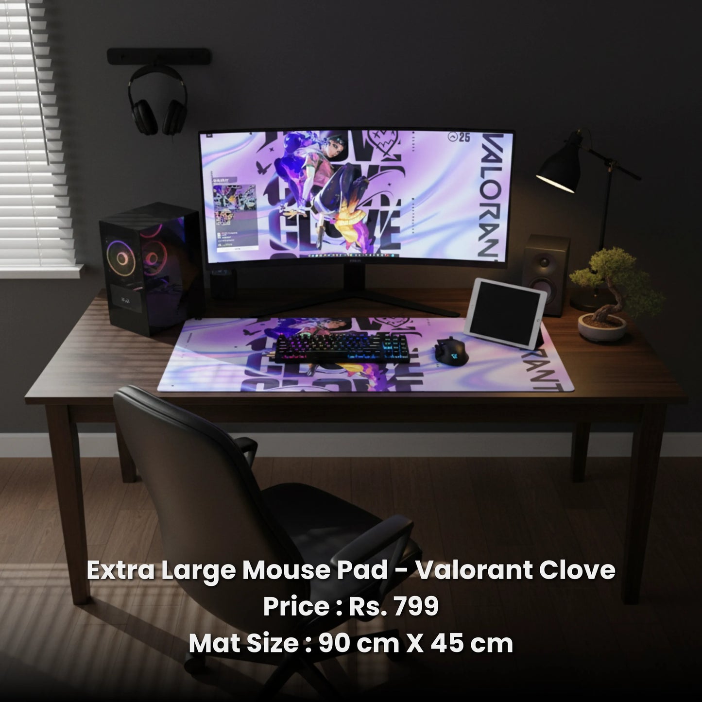Valorant Clove Extra Large Mouse Pad