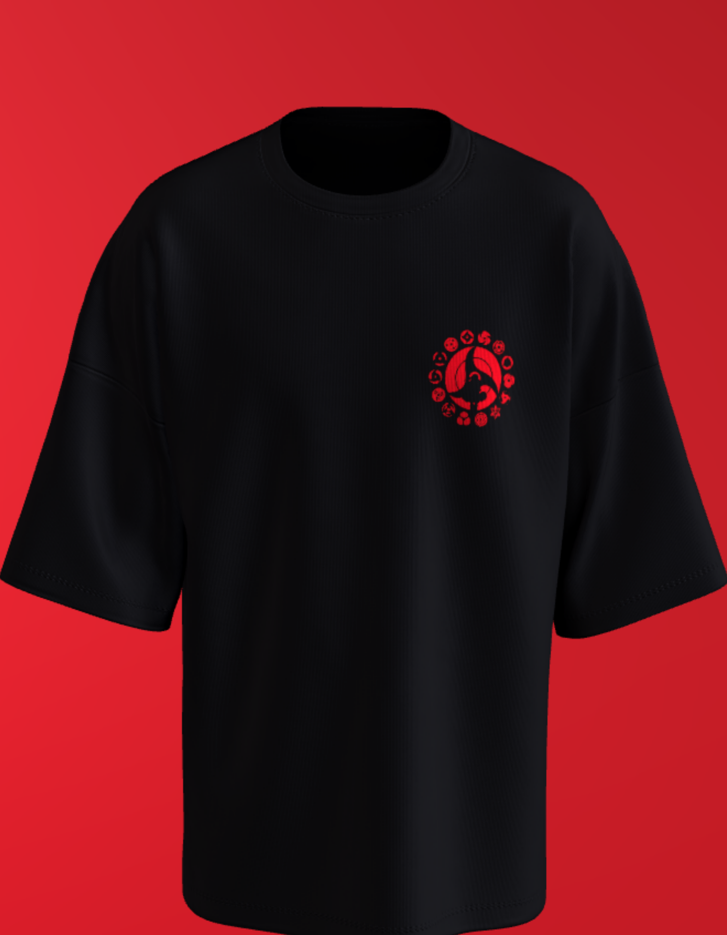 Oversized Anime T-Shirt Level 1: Naruto "Uchiha Symbol"