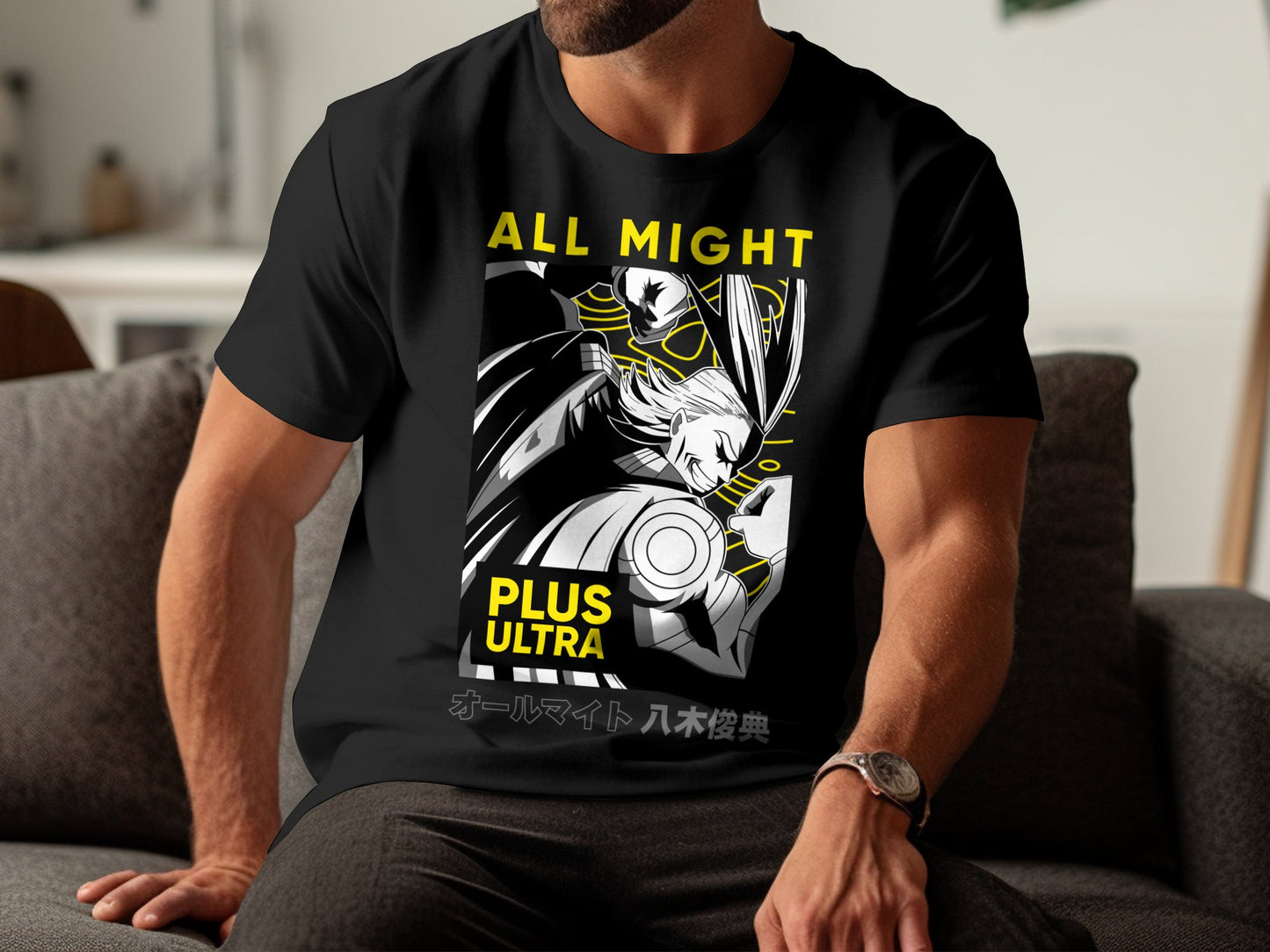 Classic Anime Series T-Shirts - My Hero Academia - All Might Plus Ultra