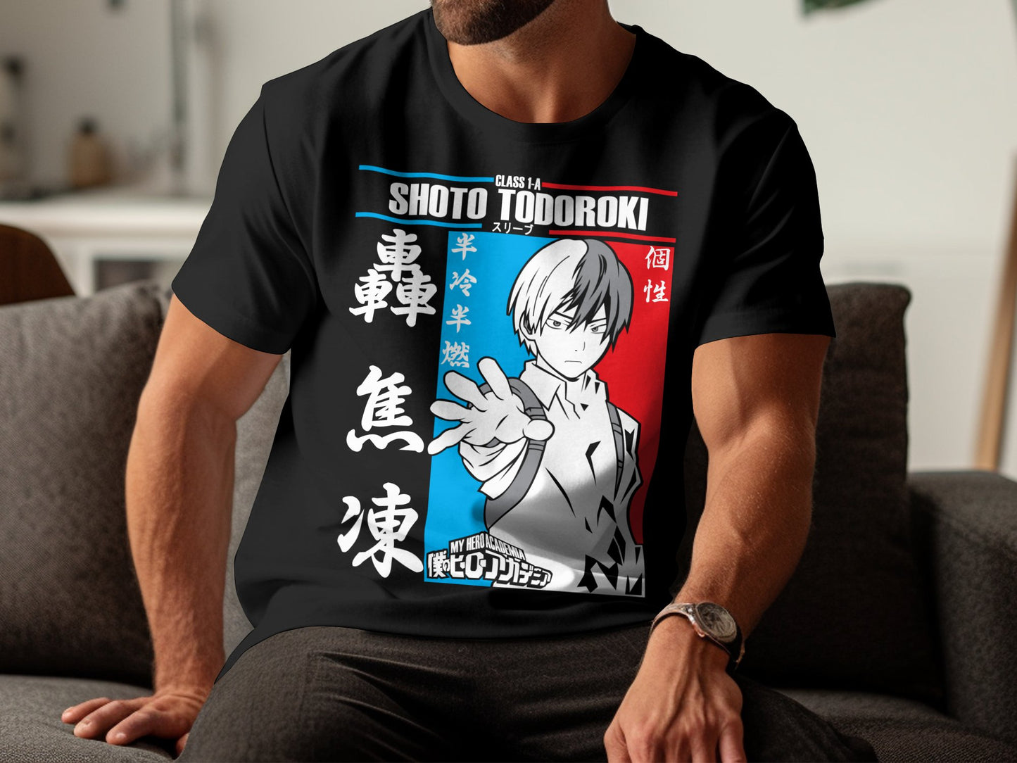 Classic Anime Series T-Shirts - My Hero Academia - Shoto Todoroki