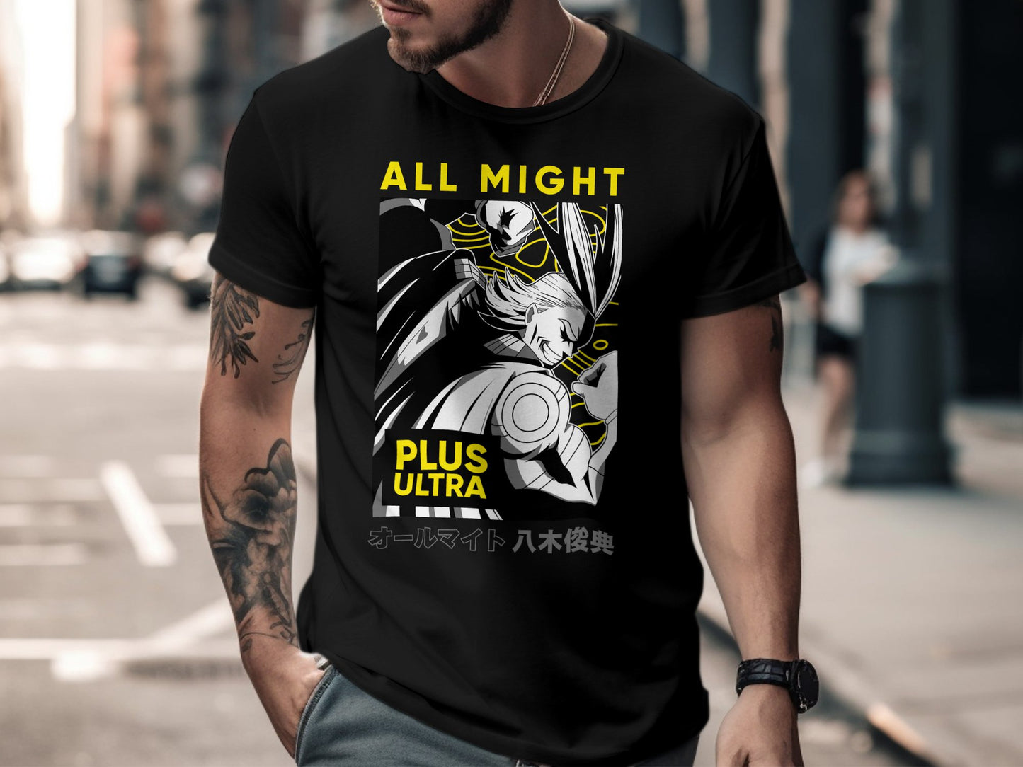 Classic Anime Series T-Shirts - My Hero Academia - All Might Plus Ultra