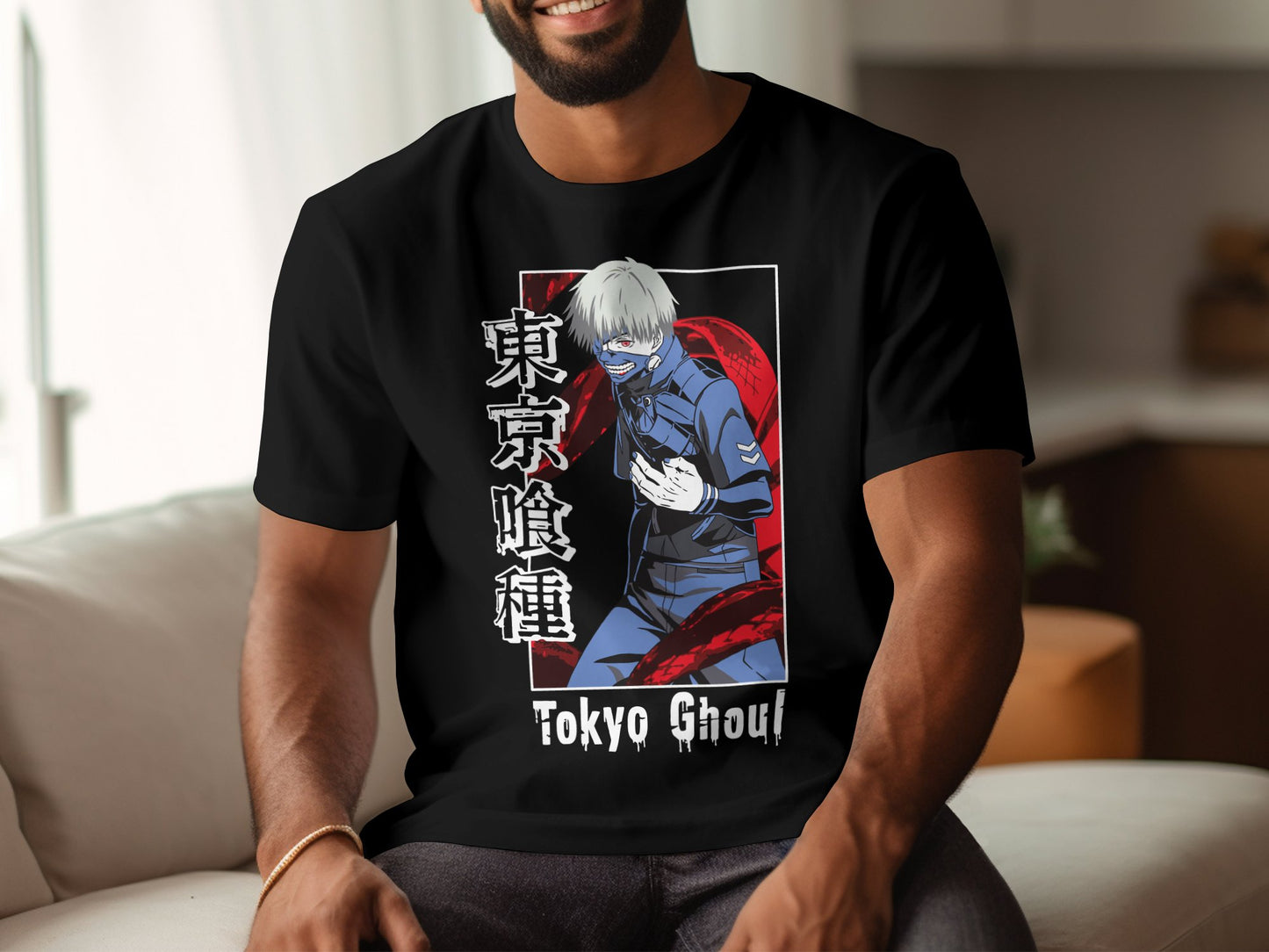 Classic Anime Series T-Shirts - Tokyo Ghoul - Ken Kaneki Red