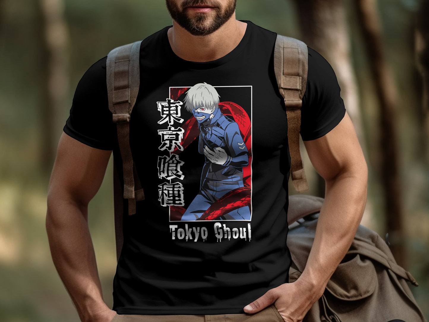 Classic Anime Series T-Shirts - Tokyo Ghoul - Ken Kaneki Red