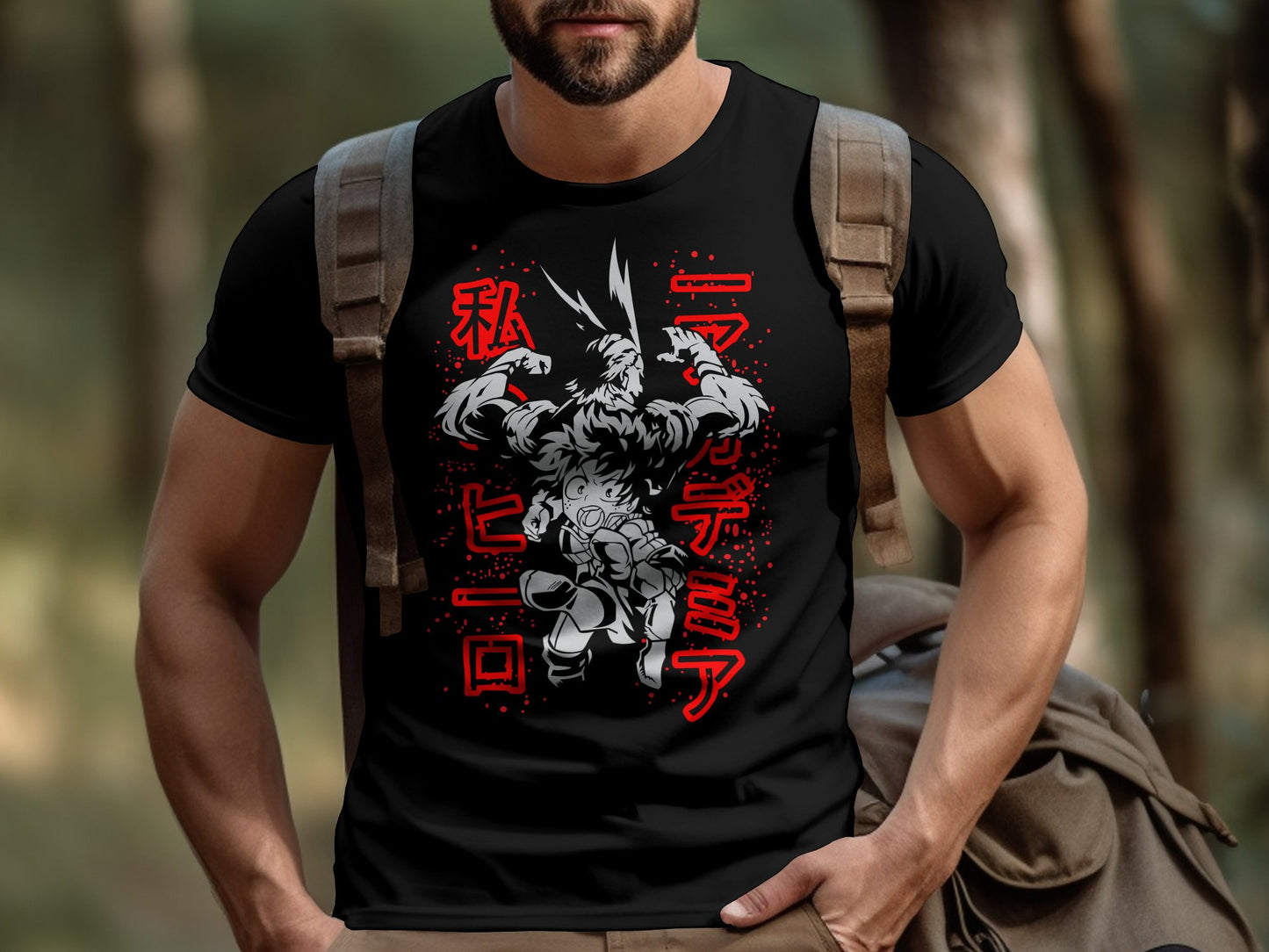 Classic Anime Series T-Shirts - My Hero Academia - Deku X All might