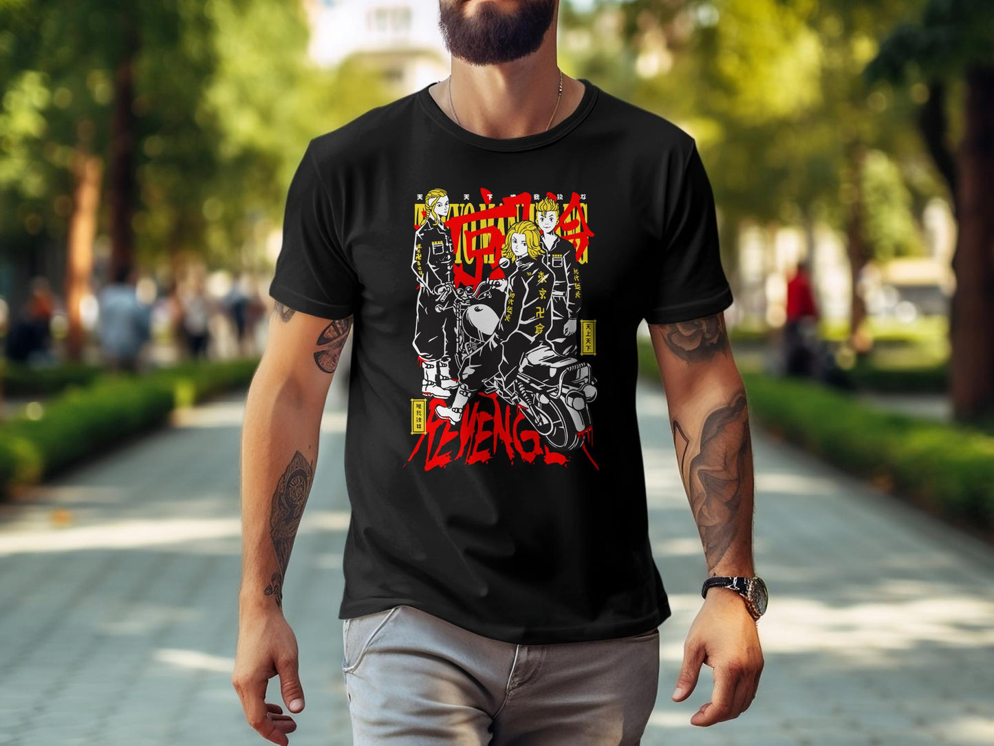 Classic Anime Series T-Shirts - Tokyo Revengers -Biker Gang