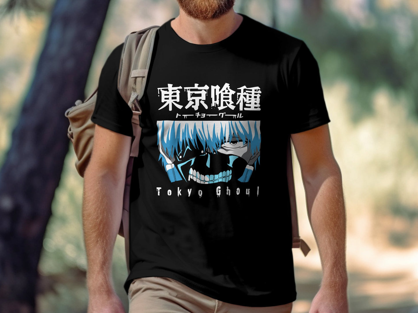 Classic Anime Series T-Shirts - Tokyo Ghoul - Ken Kaneki Blue