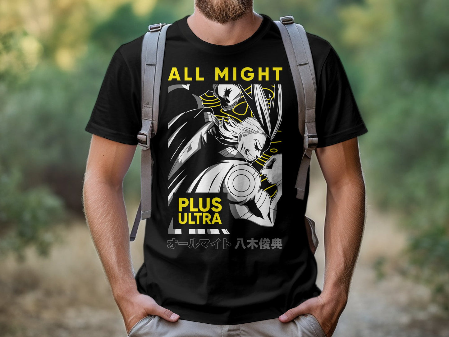 Classic Anime Series T-Shirts - My Hero Academia - All Might Plus Ultra