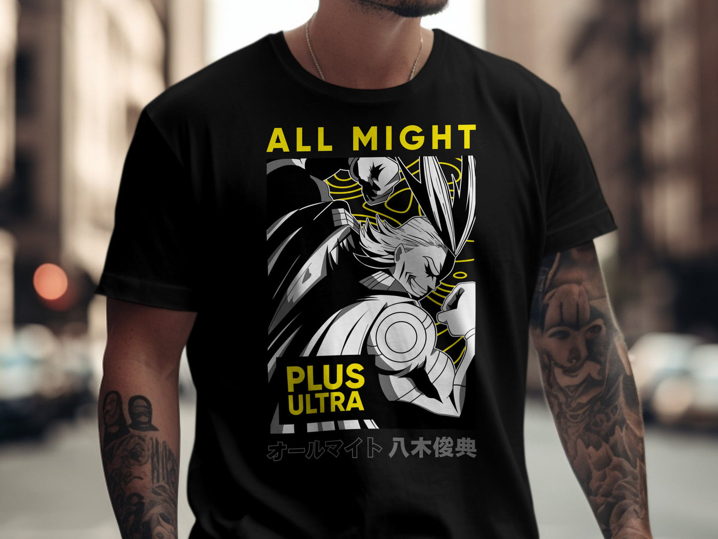 Classic Anime Series T-Shirts - My Hero Academia - All Might Plus Ultra