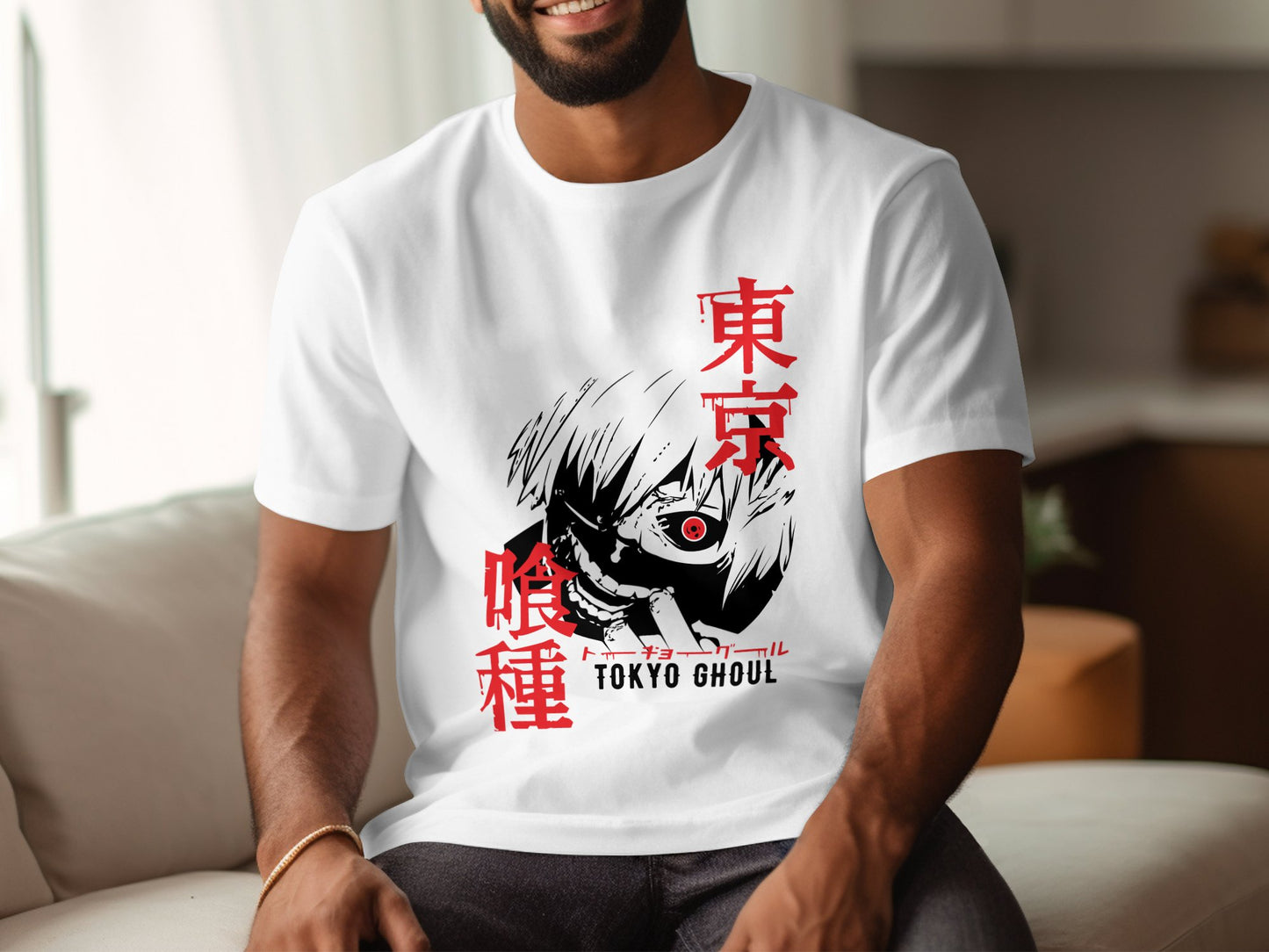 Classic Anime Series T-Shirts - Tokyo Ghoul - Ken Kaneki White