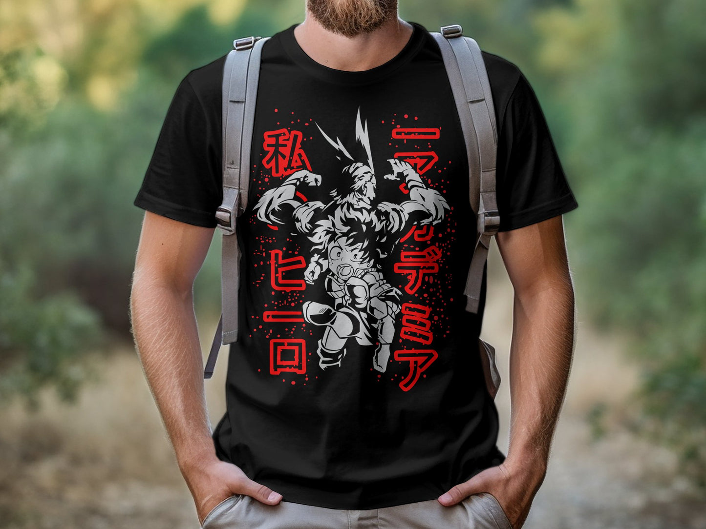 Classic Anime Series T-Shirts - My Hero Academia - Deku X All might
