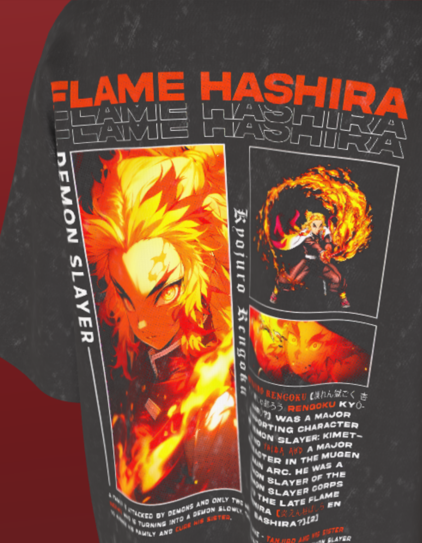 Demon Slayer -NIT SIKKIM Oz - Rengoku -Acid Wash