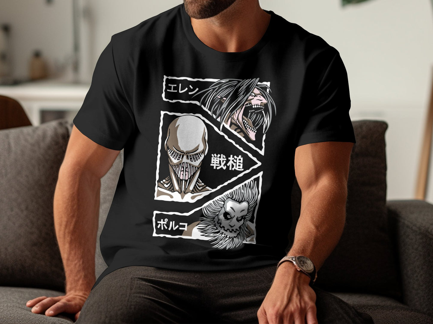 Classic Anime Series T-Shirts - Attack on Titans - Name Titans