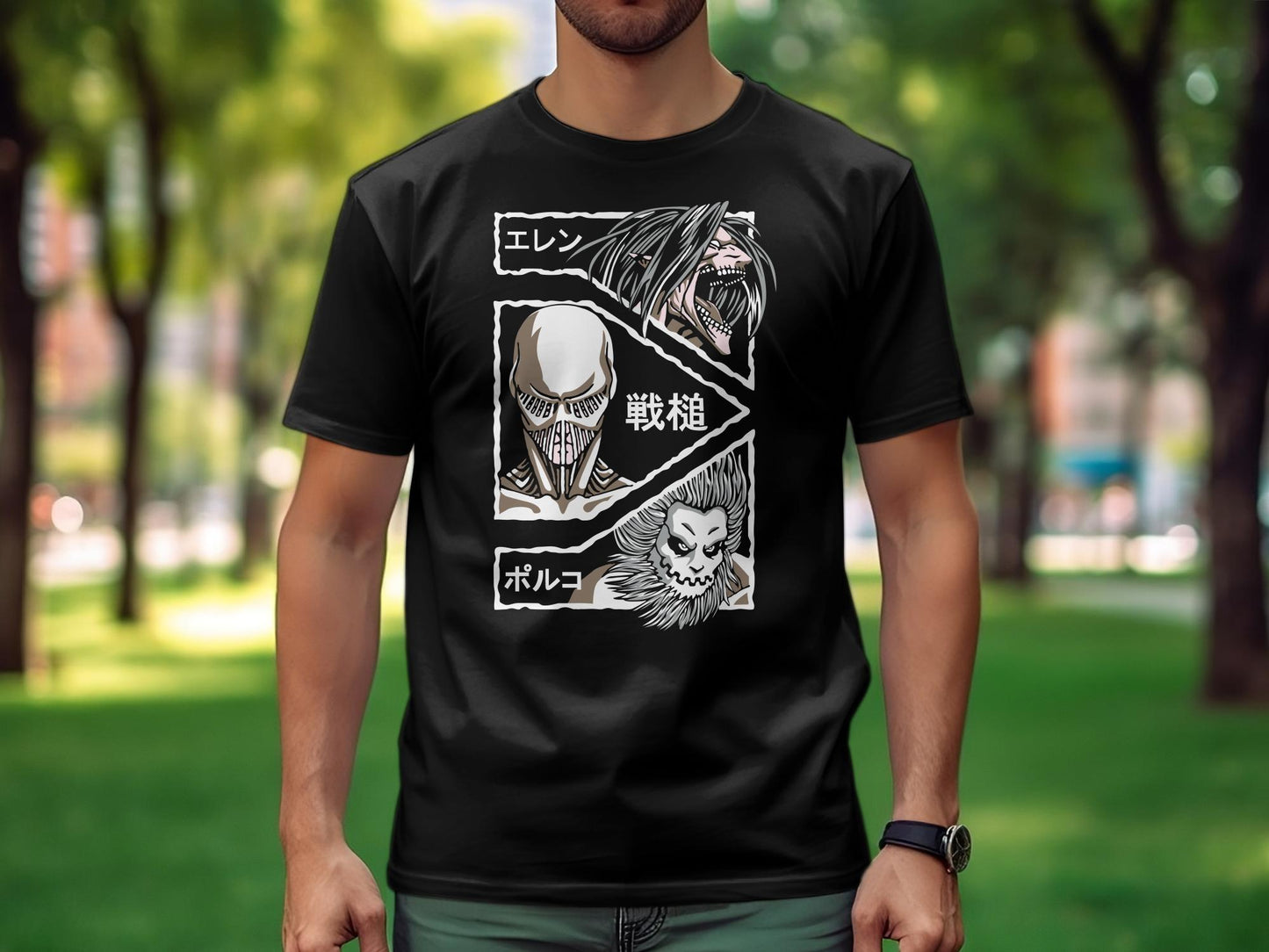 Classic Anime Series T-Shirts - Attack on Titans - Name Titans