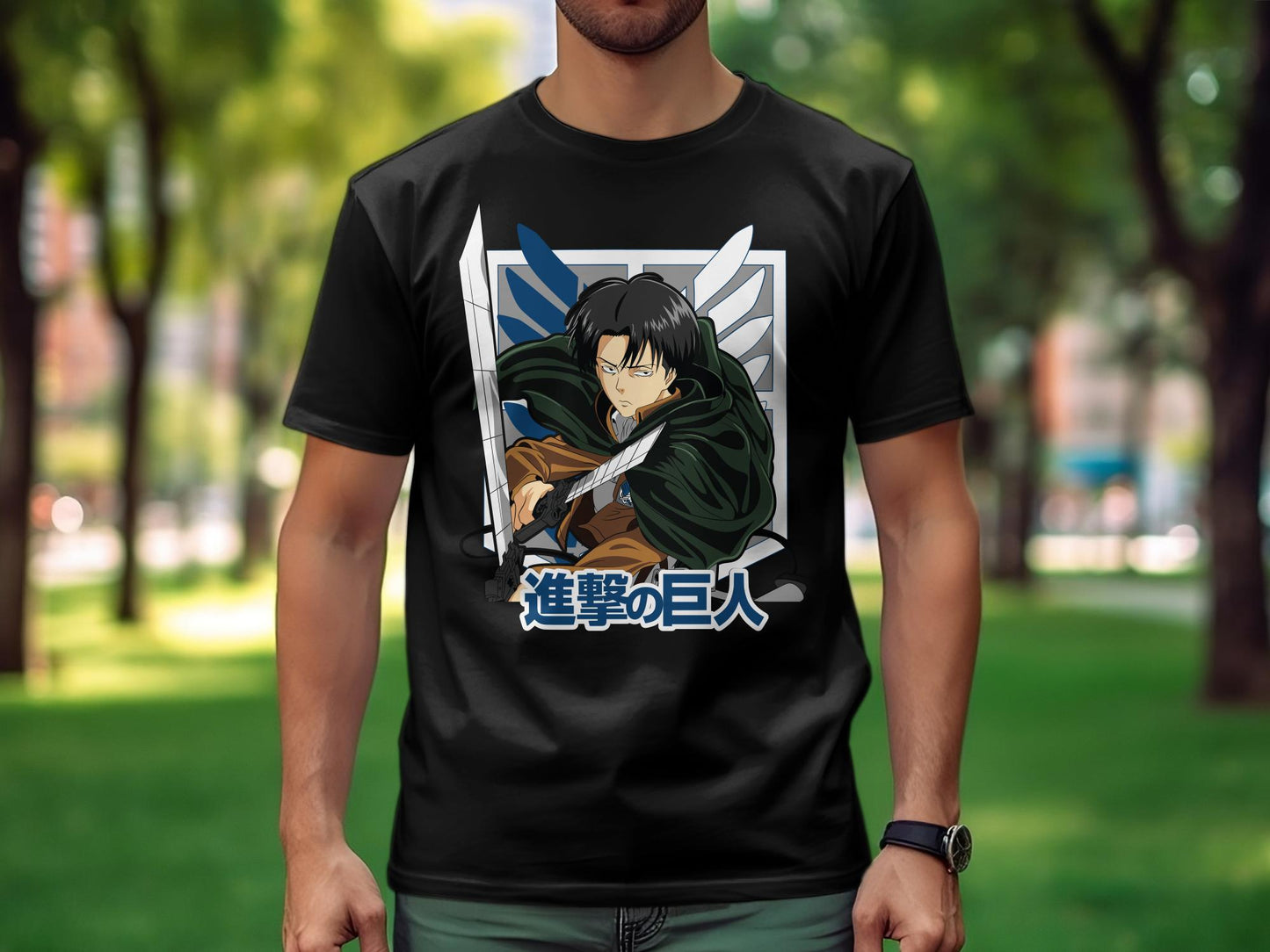 Classic Anime Series T-Shirts - Attack on Titans - Captain Levi