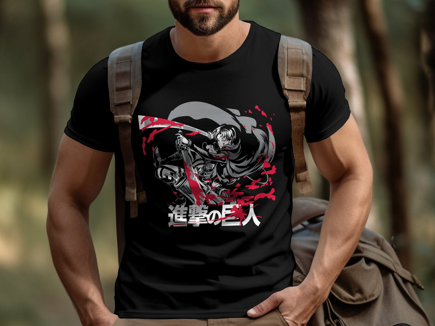 Classic Anime Series T-Shirts - Attack on Titans - Captain Levi