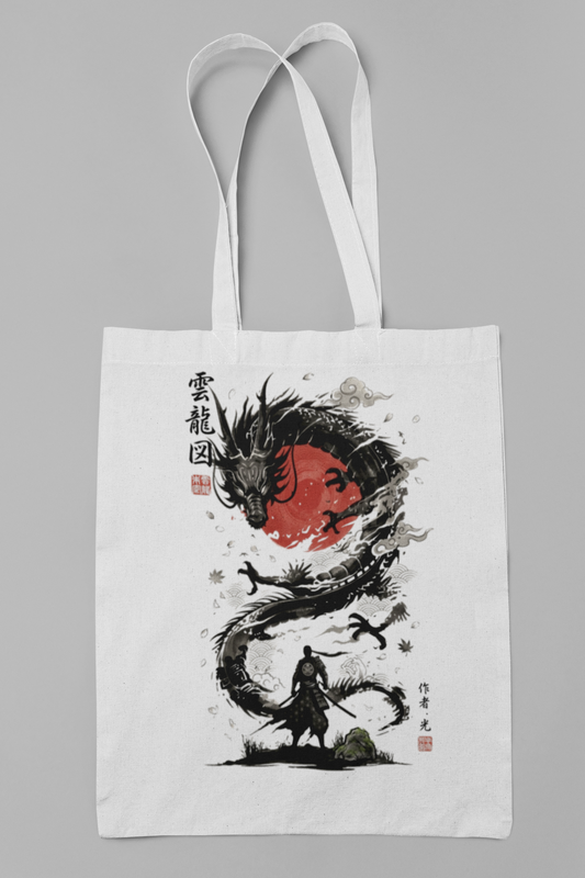 NIT ARUNANCHAL PRADESH - BLACK DRAGON - PREMIUM CANVAS TOTE BAG