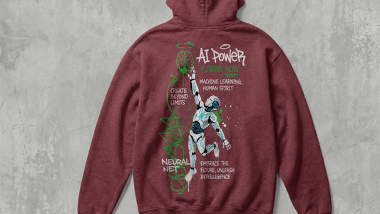 NIT SIKKIM - WINE AI POWER - 380 GSM EXPORT QUALITY HOODIE