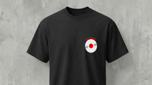 IIT KANPUR "Minimal Record" Premium 200 GSM - Black Regular T-Shirt