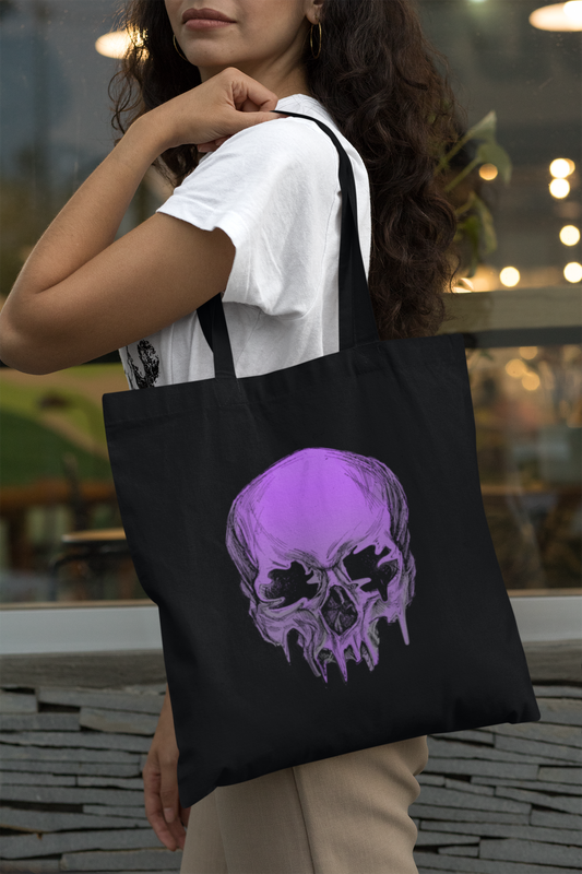 AIIMS MANGALGIRI - PURPLE SKULL - PREMIUM CANVAS TOTE BAG