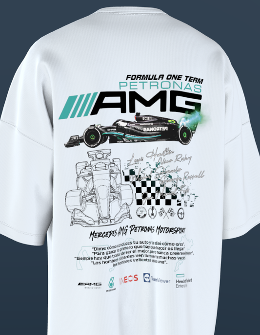 Oversized Premium Cotton T-Shirts - AMG F1 Team