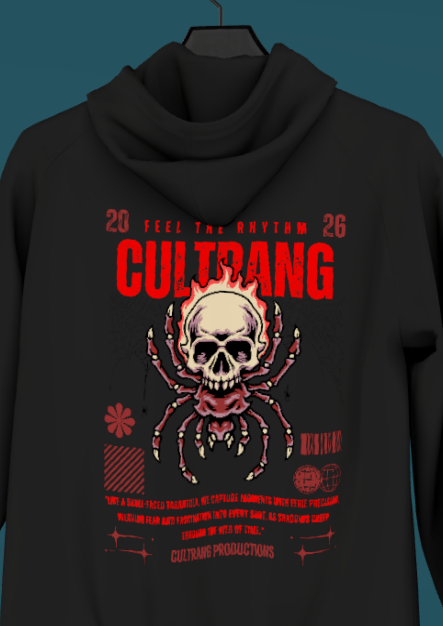 IIT GOA - CULTRANG - BLACK WEB - PREMIUM 380 GSM EXPORT VARIANT OZ HOODIE