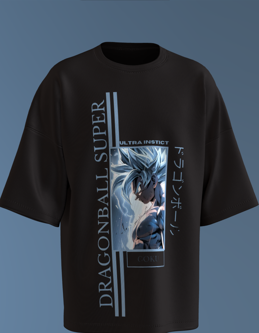 Oversized Anime T-Shirt Level 1:   Dragon Ball Super "Ultra Instinct Goku"