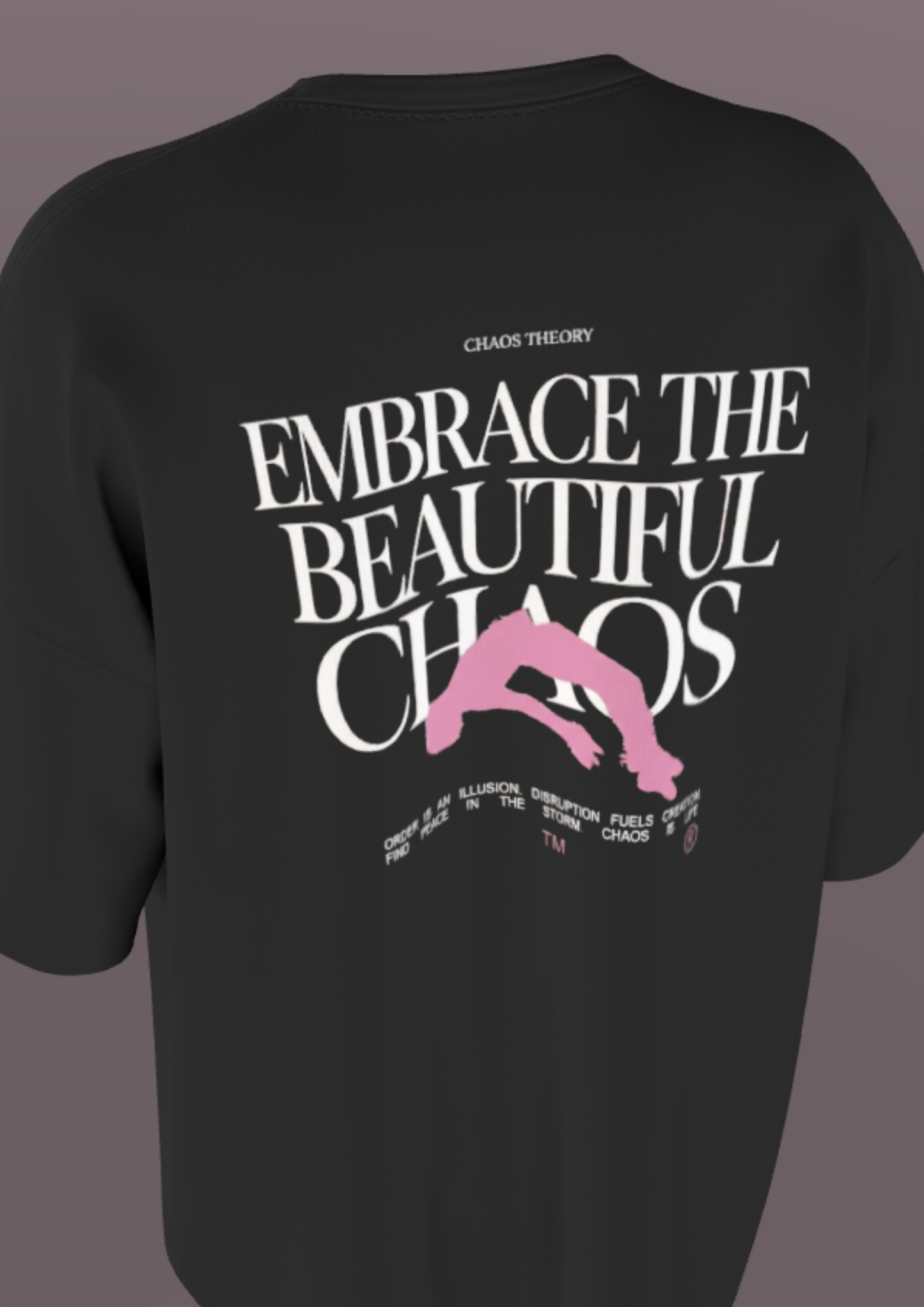 TEDX CRCE - MUMBAI CHAOS - PREMIUM 220 GSM OVERSIZE T-SHIRT - BLACK